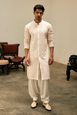 Ankit V Kapoor Umair Thread Embroidered Kurta Set 