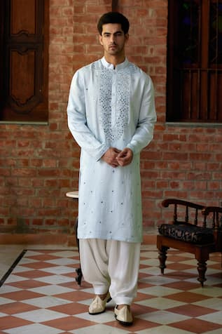 Ankit V Kapoor Mansoor Mirror Work Kurta Set 