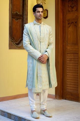 Ankit V Kapoor Fahad Thread Work Sherwani Set 