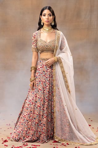 Mehak Murpana Abstract Print Lehenga Set 