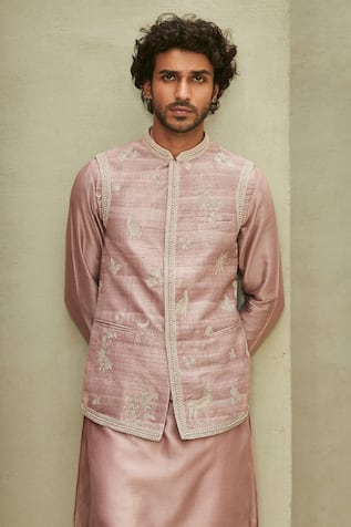 MATSYA Reimagined Embroidered Jodhpuri Bundi 