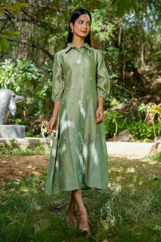 Mangalmay by Aastha Embroidered Shirt Dress 