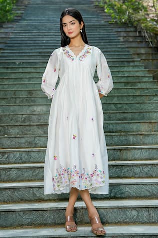 Latest white dress design sale