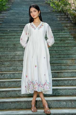 Mangalmay by Aastha Floral Embroidered Dress