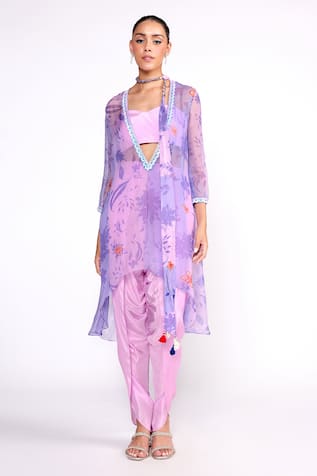 Isha Gupta Tayal Floral Print Tunic Pant Set 