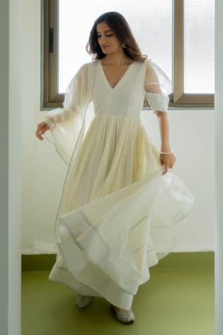 Peeli Dori Tilfi Gota Embroidered Anarkali With Dupatta 