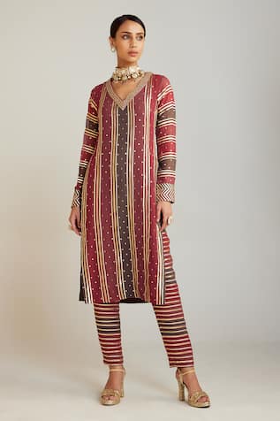 Vvani by Vani Vats Hand Embroidered Kurta With Pant 