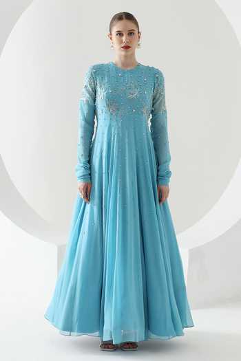 Mehak Talreja Couturre Nawabi Embroidered Floor Length Anarkali 