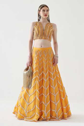 Mehak Talreja Couturre Dua Pearls Embroidered Lehenga With Blouse 