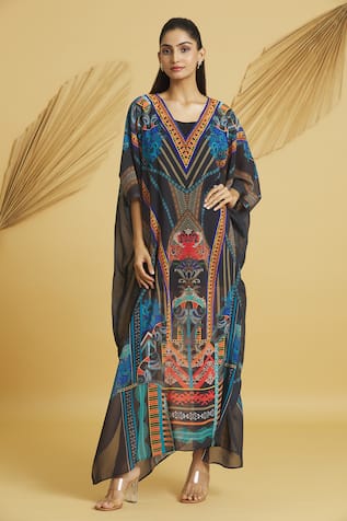 Samyukta Singhania Abstract Mandala Print Kaftan 