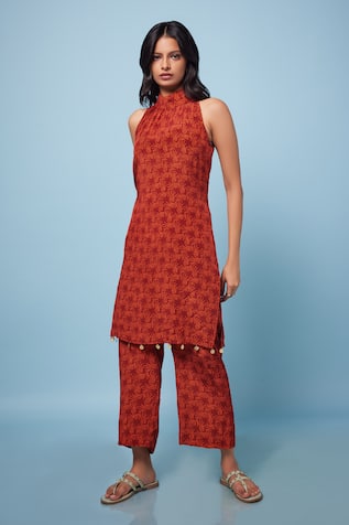 Senren by Eshana Raut Swirl Print Tunic & Pant Set 