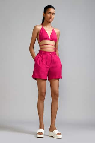 MATI Wrap Tie-Up Bralette & Shorts Set 