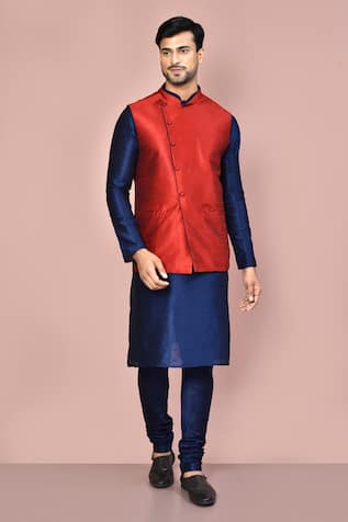 Red Dupion Overlap Bundi 