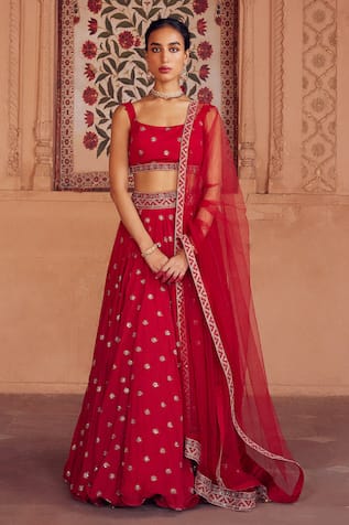 Seema Nanda Afra Embroidered Lehenga Blouse Set 