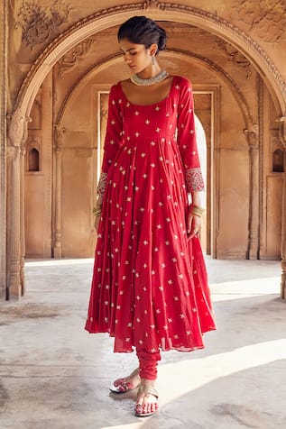 Seema Nanda Aziza Butti Embroidered Anarkali Set 