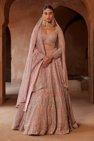 Nitika Gujral Dori Embroidered Bridal Lehenga Set 