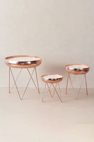 Stardust Hammered Candle Urlis Set of 3 
