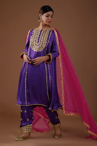 Preeti S Kapoor Geometric Pattern Kurta Salwar Set 