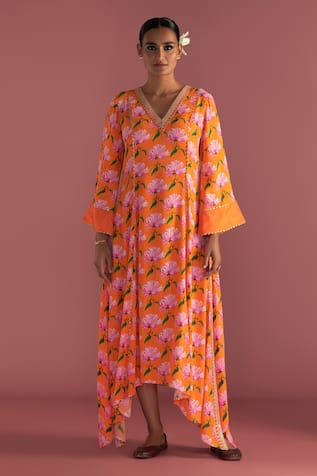 Masaba Mist Floral Print Kaftan 