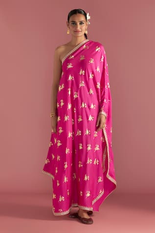 Masaba Irisbud Print One Shoulder Kaftan 