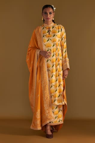 Masaba Mist Floral Print Kurta Culotte Set 