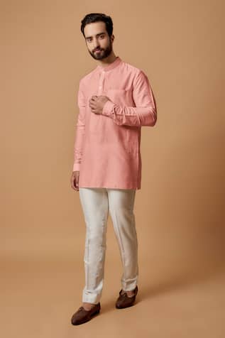 Kanav Cotton Silk Pintuck Kurta 