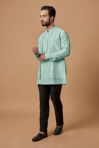 Bubber Couture Zahan Plain Layered Short Kurta 