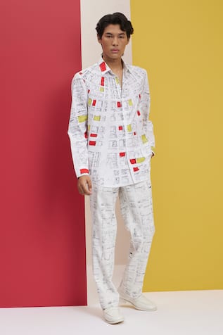 Nautanky Quad Printed Shirt & Pant Set 