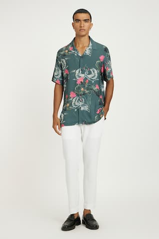 Nautanky Whimsical Swan Dream Printed Shirt 