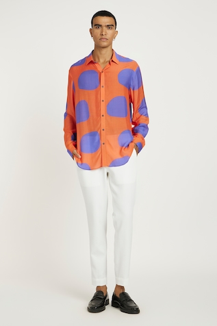 Nautanky Artful Bold Patch Print Shirt