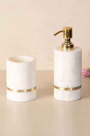 Aurelia Marble Bathroom Set Set of 2 