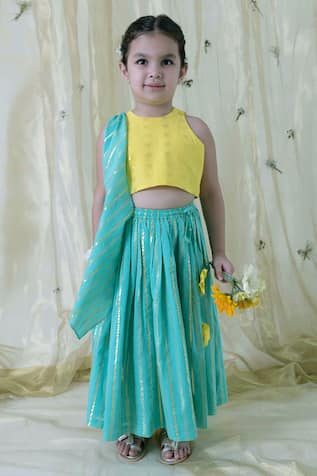 Tiber Taber Cotton Stripe Pattern Lehenga Set 