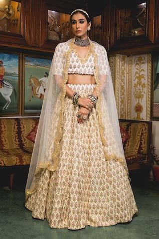 Gulabo Jaipur Parveen Floral Print & Embroidered Lehenga Set 