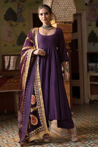 Gulabo Jaipur Shri Anarkali Set With Embroidered Dupatta 