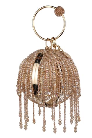 Crystal Embellished Ball Shaped Big Bag 