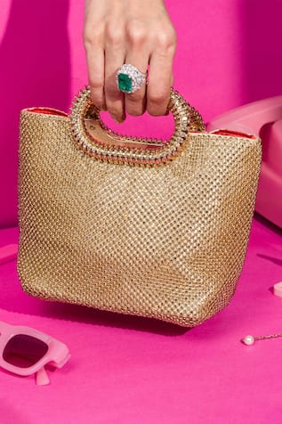 House Of Bio Harper Crystal Embellished Tote Bag 