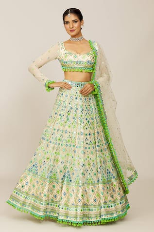 Gopi Vaid Alani Embroidered Bridal Lehenga Set 