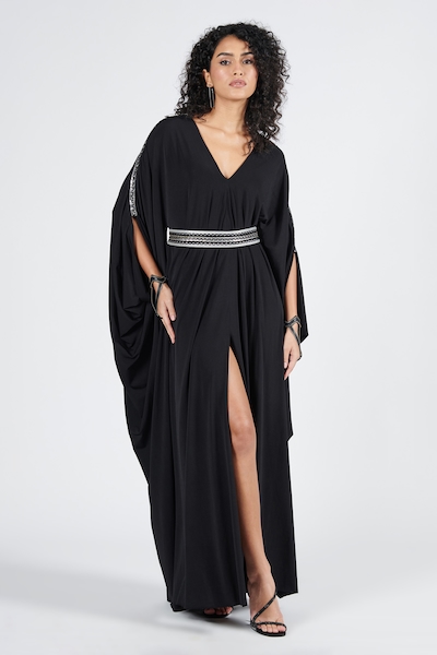 Buy SLIT UP BLACK BODYCON MAXI DRESS for Women Online in India