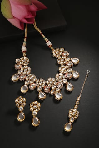 Kundan Meenakari Necklace Set 