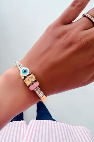 Evil Eye Enamelled Charm Bracelet 