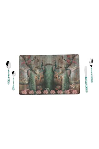 Peacock Table Mat Set of 8 