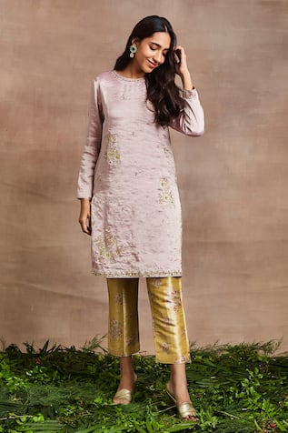 Sue Mue Eliza Hand Embroidered Kurta & Trouser Set 