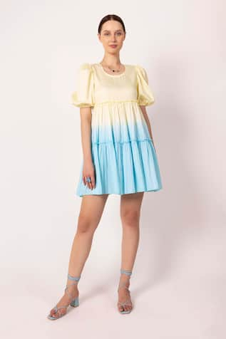 SHIMONA Iris Short Tiered Dress 