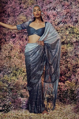 Shilpi Gupta Uranus Embroidered Saree With Blouse 