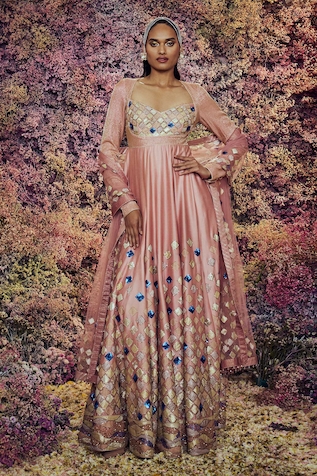 Shilpi Gupta Ishaya Embroidered Anarkali With Dupatta