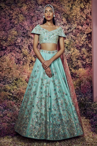 Shilpi Gupta Nirjhar Embroidered Blouse Lehenga Set 