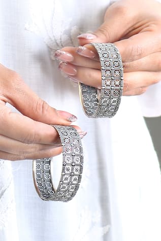 Oxidized Antique Bangle - Set of 2 