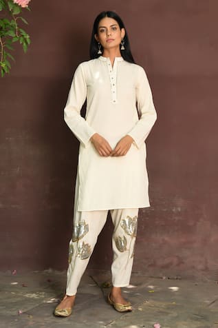 NUHH Jo Soni Sequin Embroidered Salwar With Kurta 