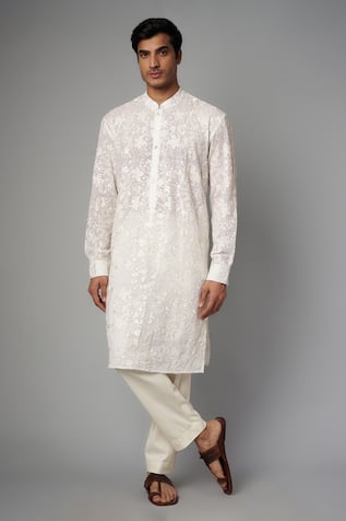 Rabani & Rakha Resham Jaal Bloom Embroidered Kurta Set 