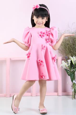 The Little Celebs Blossom Applique Dress 